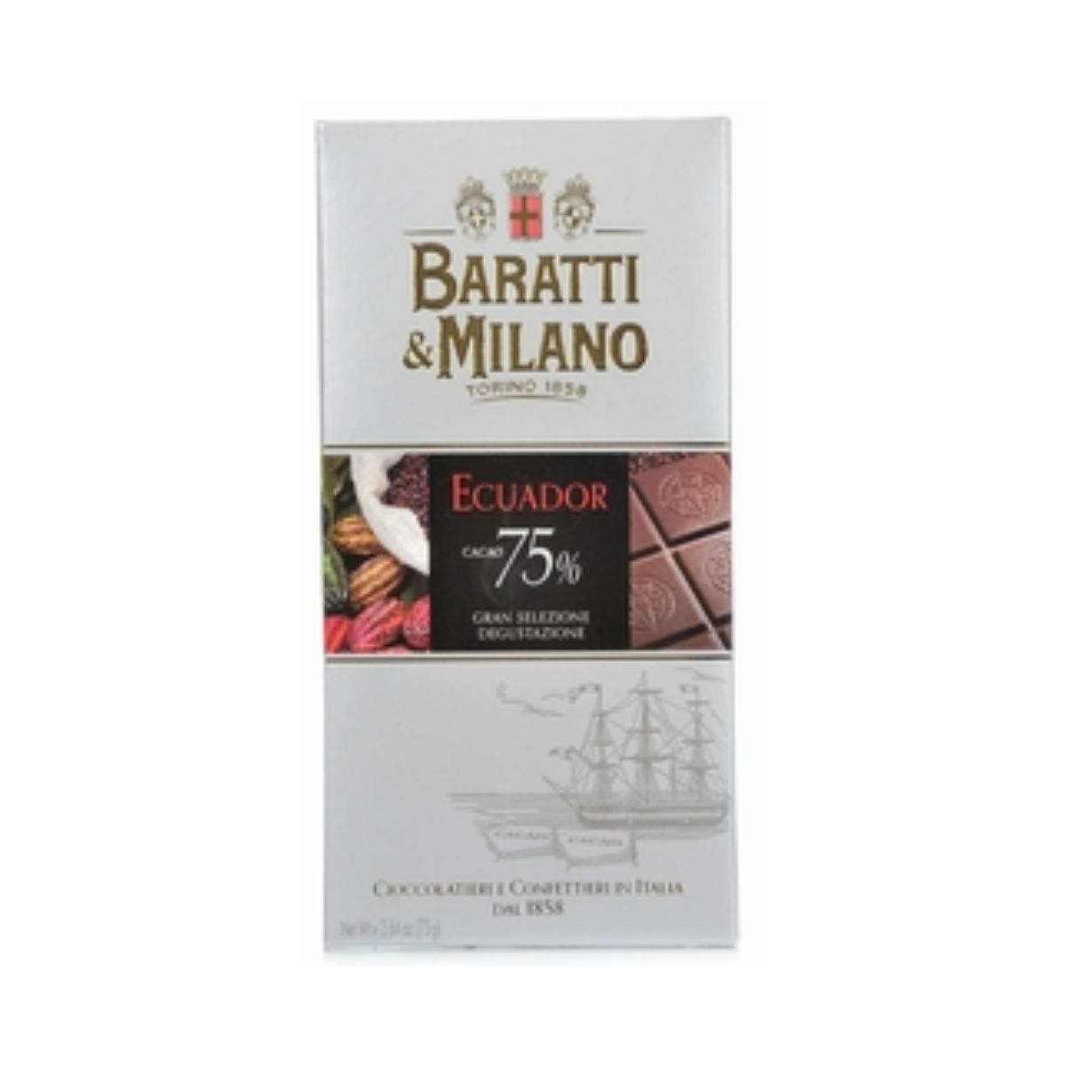 Tavoletta Cioccolato Fondente 70% con Caffè Arabica Baratti&Milano (4)