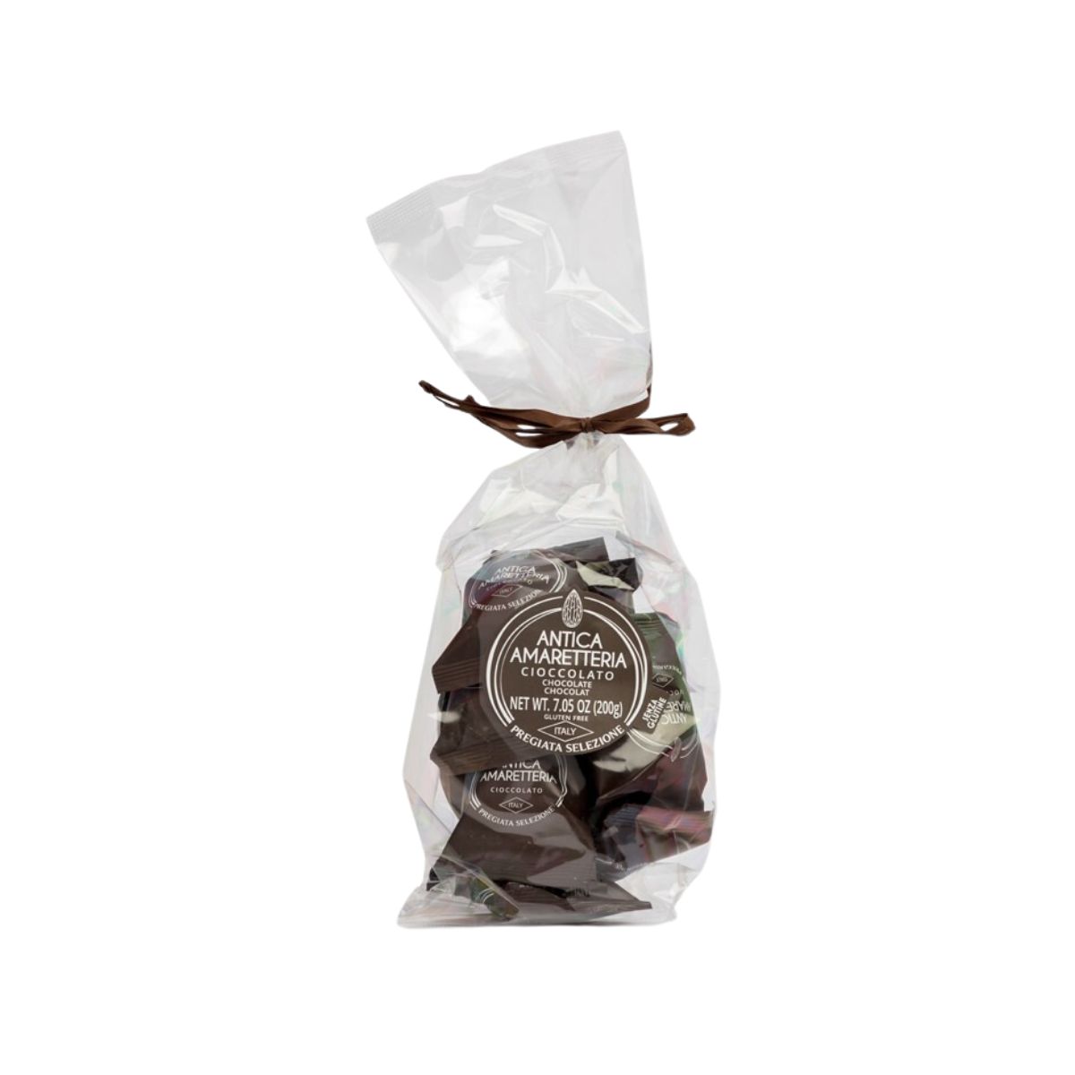 Amaretto fatto a mano con pasta di mandorle, zucchero, bianco d'uovo, mandorle dolci e armelline e aggiunta di gocce di cubetti di arancia candita. SENZA GLUTINE (2)